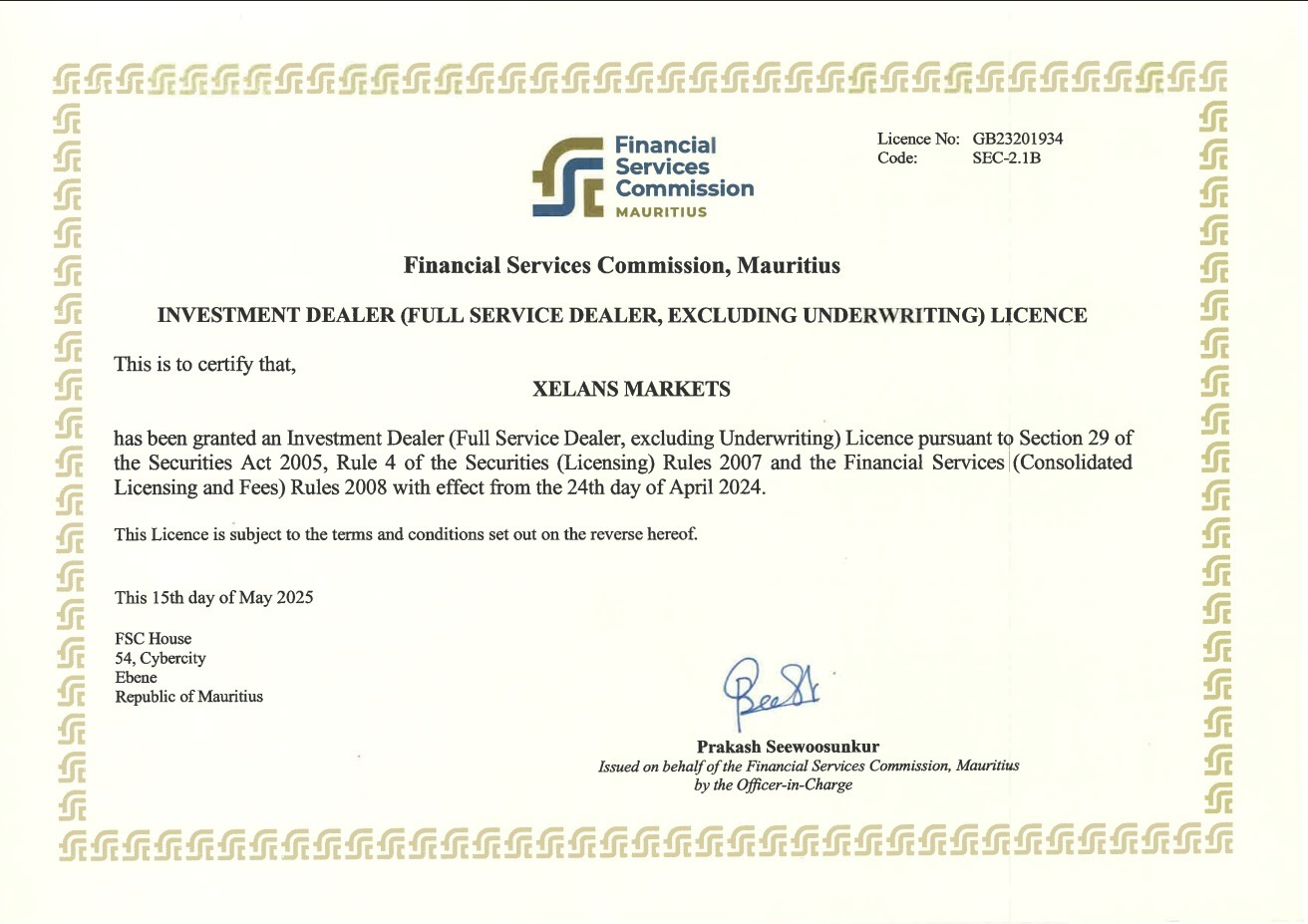 Certificate 1